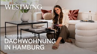 Skandinavisch modern wohnen  So gemütlich lebt Birte über den Dächern Hamburgs  Roomtour [upl. by Clementis]