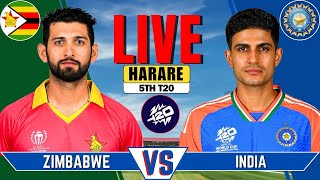 IND vs ZIM Live Match  Live Score amp Commentary  INDIA vs ZIMBABWE 5th T20 Live [upl. by Elephus]