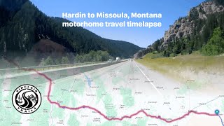 Hardin to Missoula Montana motorhome travel timelapse [upl. by Gabbi]