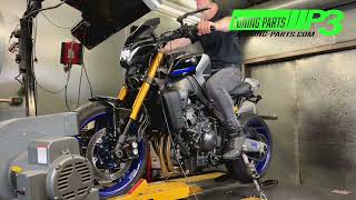 Yamaha MT 09 SP Dominator exhaust sound Dyno ECU flash mapping P3 Tuning [upl. by Ahola]