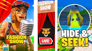 🔴FORTNITE CUSTOMS FASHION SHOWS AND MORE [upl. by Yhtommit]