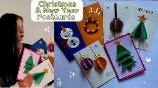 Si te bejme kartolina  Kartolina per Krishtelindjet dhe Vitin e Ri  How to make postcards  DIY [upl. by Ateiluj]