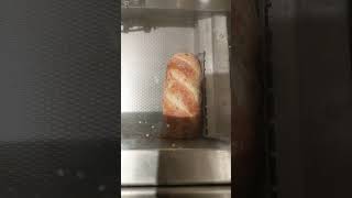 ASMR VIRAL Bread slicer machine 3mm WarningSounds like in horror movies shorts ASMR sourdough [upl. by Roseanne42]