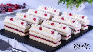 White Chocolate Cranberry Orange Layer Cake [upl. by Eidolem]