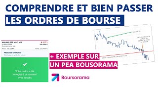 Comprendre et bien passer un ordre de Bourse  Exemple sur Boursorama [upl. by Aiotal]