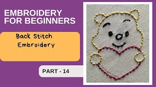 How To Do Back Stitch Embroidery For Beginners  Step bystep [upl. by Yolanda]