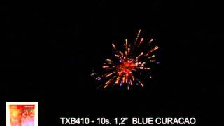 Fajerwerki TXB410 Blue Curacao 10s 12quot Triplex [upl. by Sudhir568]