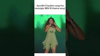 Sunidhi Chauhan Performs Iconic BEN 10 Theme Song shorts [upl. by Calen621]