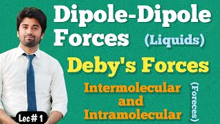 Dipole dipole forces Dipole induced dipole forces Debye Forces Intermolecular and Intramolecular [upl. by Michal657]