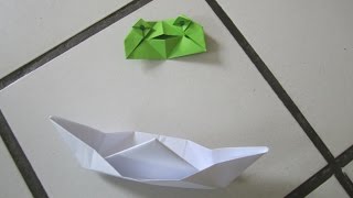 Tuto origami  grenouille qui coasse et bateau [upl. by Dukey873]