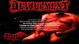 Devourment  Devour the Damned Lyrics Video [upl. by Ahsad]