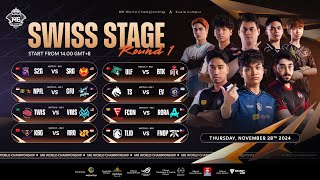 LIVE 🔴 MLBB M6 World Championship  Swiss Stage Day 1 [upl. by Perdita589]