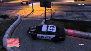 GTA 5 Epic Five Star Wanted Escape Michaels Police Fury [upl. by Acima343]