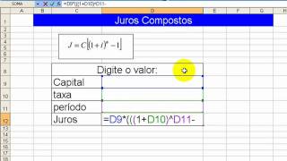 Juros Compostos no Excel [upl. by Yrad288]