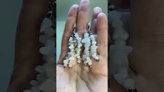 Moonstone gravel Bead Earrings [upl. by Sibeal416]