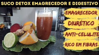 Suco DETOX emagrecedor e digestivo [upl. by Salokin]