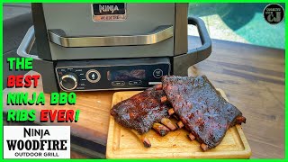 NINJA WOODFIRE OUTDOOR GRILL ST LOUIS STYLE BBQ RIBS Ninja Woodfire Grill Recipes [upl. by Elsinore300]