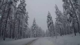 Driving in Lapland Levi Kittila [upl. by Kantos]