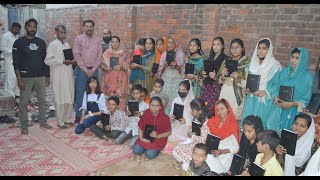 Group video free Holy Bibles distribution in Khaliq Nagar Lahore city By Evangelist Javed Alam [upl. by Harras]