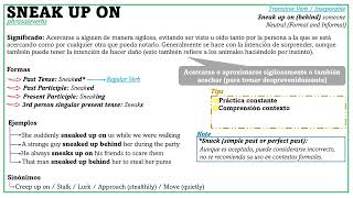 Phrasal Verb Sneak up on [upl. by Lleznod742]