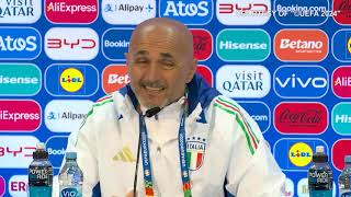 SpagnaItalia Spalletti quotNon vi dico la formazione Proveremo a fare la partita contro la Spagnaquot [upl. by Alhsa]