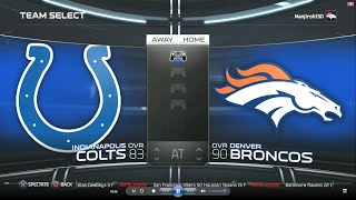 Madden NFL 15  Week 1 Simulation Colts vs Broncos [upl. by Chobot]