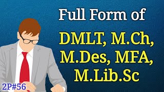 Full Form of DMLT MCH MDES MFA MLIBSC in Education  General Knowledge in Hindi  Mahipal Rajput [upl. by Willa]