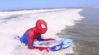 New Spiderman Bath Time  In Real Life  Tropical Island Adventure  Superhero Movie 2015 [upl. by Boeschen]