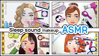 💸paperdiy💸Relaxing Makeup Collection ASMR for Sleep 💤 잠오는 소리 메이크업 모음 🔇No music 종이놀이 [upl. by Publea505]