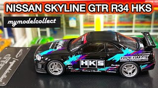 Unboxing MiniScale Nissan Skyline GTR R34 HKS  Mymodelcollect ‼️ [upl. by Daryl]