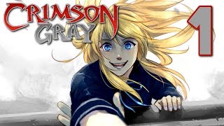 Crimson Gray  MY SAVIOR IS A YANDERE Visual Novel Manly Lets Play  1 [upl. by Asenav]