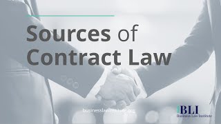 Sources of Contract Law [upl. by Iemaj]