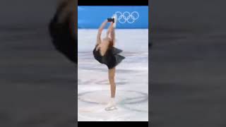 Alexandra Trusova then vs olympics alexandratrusova olympics figureskating firstplace [upl. by Conover]