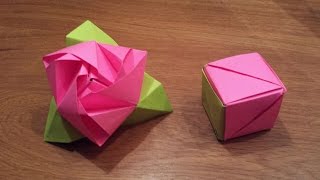 How To Make an Origami Magic Rose Cube Valerie Vann [upl. by Araed]