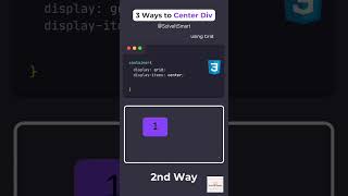 😱🔥 3 Ways to Center Div  Frontend Developer  Web Developer  Solve It Smart [upl. by Elfreda]