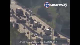 Tennessee Distracted Driver Plows Into Car Stuck In Rubbernecking Traffic Next To Accident Scene [upl. by Leerzej]