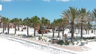 Drone shows sand being removed from Clearwater parking lot [upl. by Malamut]