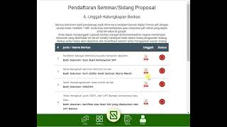 SINTAK TUTORIAL Mendaftar Sidang Seminar Proposal atau SkripsiThesis [upl. by Irot]