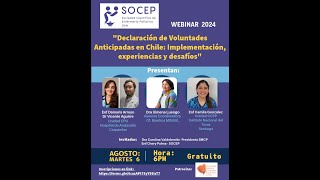 Webinar quot Declaración de Voluntades Anticipadas en Chile Implementación experiencias y desafíosquot [upl. by Ellessig]