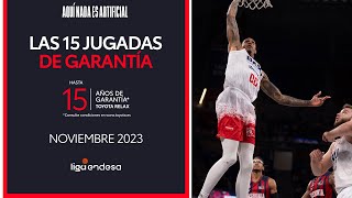 Las 15 Jugadas de Garantía del mes de noviembre  Liga Endesa 202324 [upl. by Kelby49]