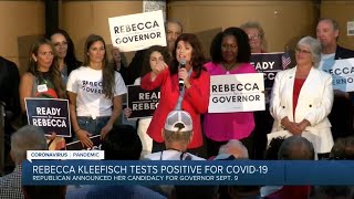 Rebecca Kleefisch tests positive for COVID19 while campaigning for governor [upl. by Nahgaem]