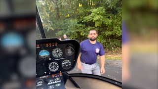 Couple saved in volunteer chopper rescue reunited met with quotangryquot fire department at landing zone [upl. by Neerehs178]