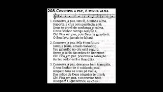 CCB Hinário 5 Hino №208 Conserva a paz ó minha alma Cantado na igreja 🙌🏻😀😇 [upl. by Tonjes]