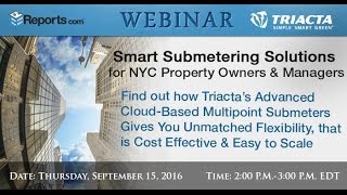 Smart Submetering Solutions for NYC Property Owners by Triacta Power Solutions [upl. by Htelimay]