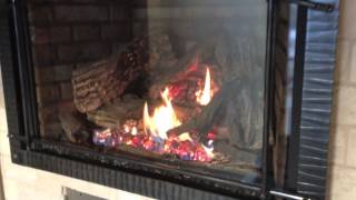 XIR4 XIR3 Gas Fireplace Insert Napoleon Burn Video Clean Face [upl. by Terri]