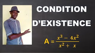 Déterminer la condition dexistence dune fraction rationnelle et la simplifier [upl. by Anwahsiek968]