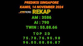 PREDIKSI SGP 14 NOVEMBER 2024  BOCORAN TOGEL SINGAPURA HARI INI  RUMUS SGP HARI INI [upl. by Artenahs]