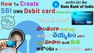 How To Create SBI Virtual Card Telugu తెలుగులో TechLogic [upl. by Imefulo]