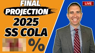 Final Social Security 2025 COLA Prediction Live [upl. by Leruj]