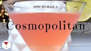 Cosmopolitan  How to make a cocktail with Vodka Triple Sec Cranberry amp Lime Juice [upl. by Hajed]